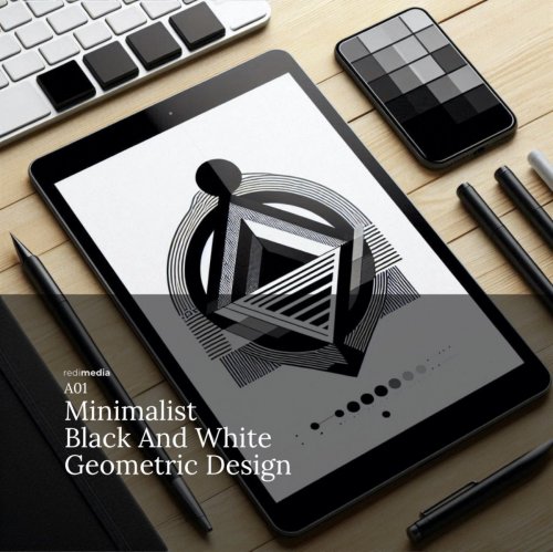 Minimalist Black and White Geometric Designs