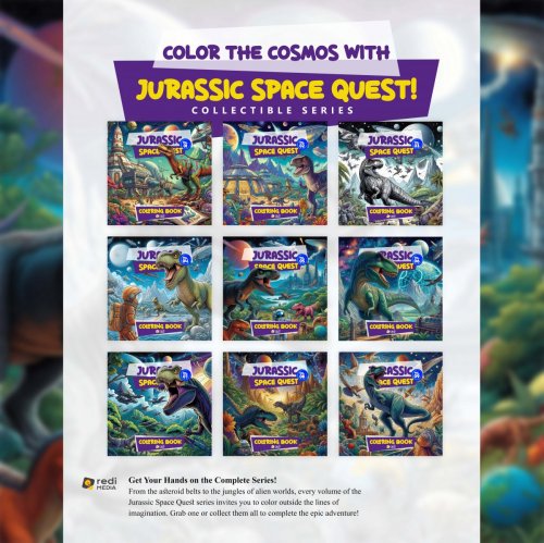 Jurassic Space Quest Coloring Book, Volume 05