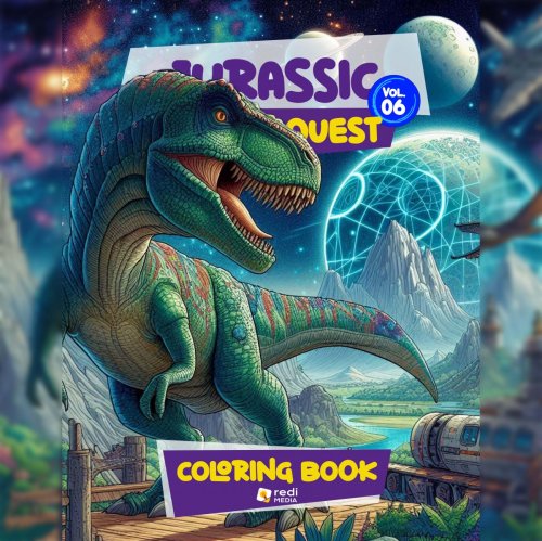 Jurassic Space Quest Coloring Book, Volume 06