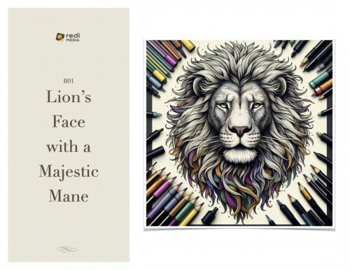 Lion&#039;s Face with a Majestic Mane Designs: A Visual Journey Through a Thousand Stunning Images