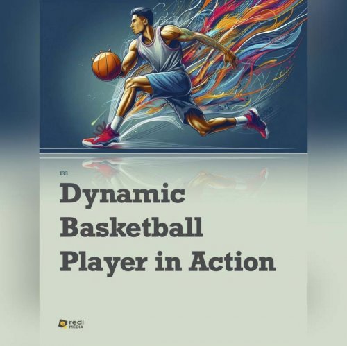 Dynamic Basketball Player in Action Design Collection